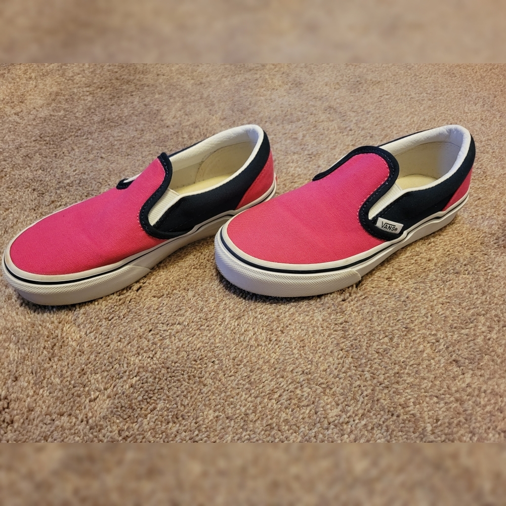 Navy Blue and Pink Vans